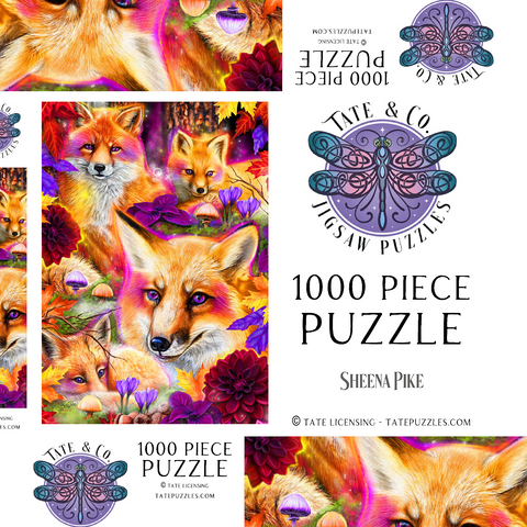 Darstellung des Puzzle Motivs Tagtraum Rotfuchs im Wald - Sheena Pike DayDream Red Fox in Forest - Sheena Pike 1000 Puzzle Schachtel 3D Modell