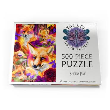 Darstellung des Puzzle Motivs DayDream Red Fox in Forest - Sheena Pike 500 Puzzle Schachtel Ansicht3