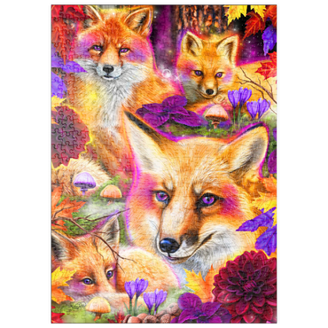 Darstellung des Puzzle Motivs puzzleplate DayDream Red Fox in Forest - Sheena Pike 500 Puzzle