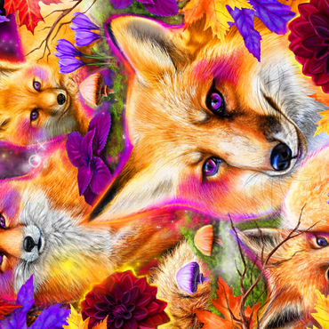 Darstellung des Puzzle Motivs DayDream Red Fox in Forest - Sheena Pike 500 Puzzle 3D Modell