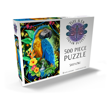 Darstellung des Puzzle Motivs Blue Macaw Animal Spirit - Sheena Pike 500 Puzzle Schachtel Ansicht2