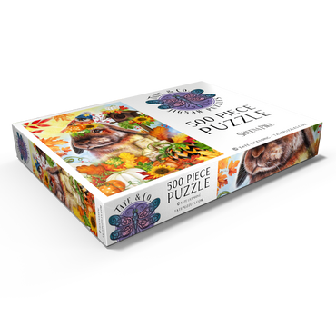 Darstellung des Puzzle Motivs Autumn Greetings Bunny - Sheena Pike 500 Puzzle Schachtel Ansicht1