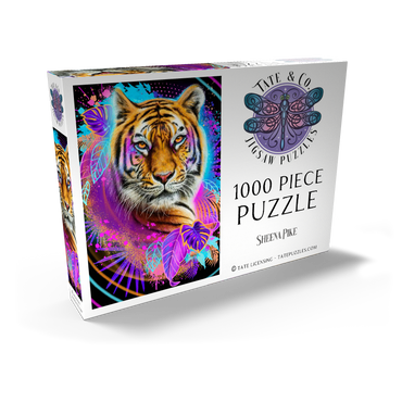 Darstellung des Puzzle Motivs Neon Tiger Animal Spirit - Sheena Pike 1000 Puzzle Schachtel Ansicht2