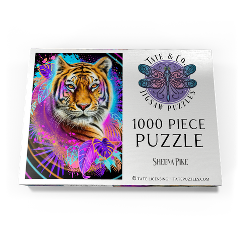 Darstellung des Puzzle Motivs Neon-Tiger-Tiergeist - Sheena Pike Neon Tiger Animal Spirit - Sheena Pike 1000 Puzzle Schachtel Ansicht3