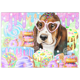 Darstellung des Puzzle Motivs Donut-Süße Hündin - Sheena Pike - Puzzleteile: 500