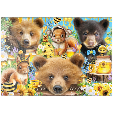Darstellung des Puzzle Motivs puzzleplate Bees and Honey Bears - Sheena Pike 1000 Puzzle