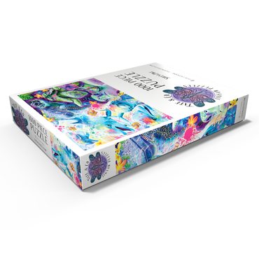 Darstellung des Puzzle Motivs Magical Dolphins and Turtles - Sheena Pike 1000 Puzzle Schachtel Ansicht1