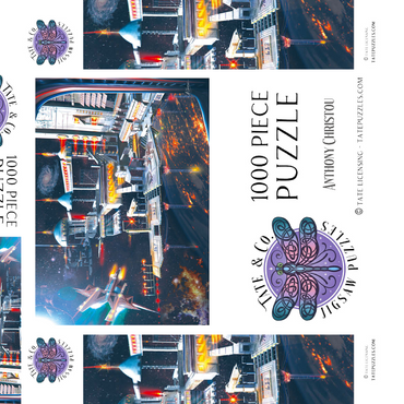 Darstellung des Puzzle Motivs Space Station Landing Bay - Anthony Christou 1000 Puzzle Schachtel 3D Modell