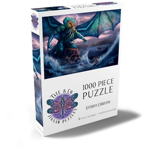 Darstellung des Puzzle Motivs Cthulhu Lovecraft Horror - Anthony Christou Cthulu Lovecraft Horror - Anthony Christou 1000 Puzzle Schachtel Ansicht2