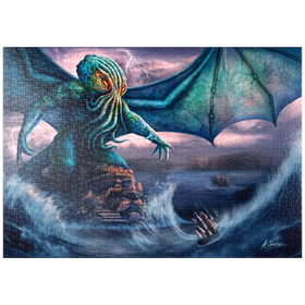 Darstellung des Puzzle-Motivs Cthulhu Lovecraft Horror - Anthony Christou – Puzzleteile: 1000