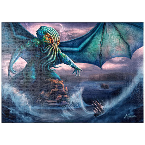 Darstellung des Puzzle Motivs Cthulhu Lovecraft Horror - Anthony Christou puzzleplate Cthulu Lovecraft Horror - Anthony Christou 1000 Puzzle