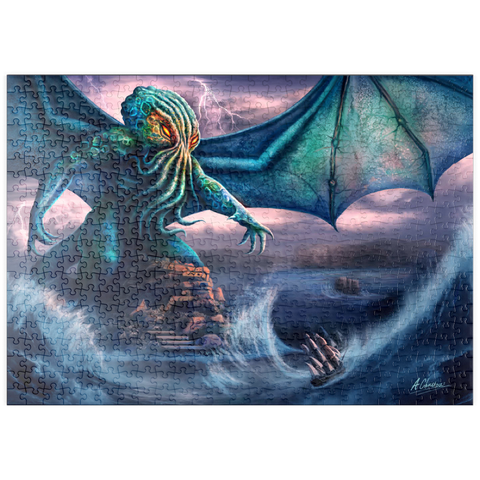 Darstellung des Puzzle Motivs Cthulhu Lovecraft Horror - Anthony Christou puzzleplate Cthulu Lovecraft Horror - Anthony Christou 500 Puzzle