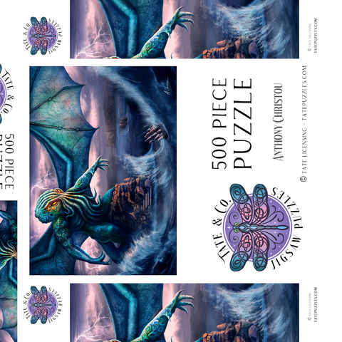 Darstellung des Puzzle Motivs Cthulhu Lovecraft Horror - Anthony Christou Cthulu Lovecraft Horror - Anthony Christou 500 Puzzle Schachtel 3D Modell