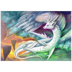 Darstellung des Puzzle-Motivs Flauschiger süßer Drache - Anthony Christou – Puzzleteile: 1000