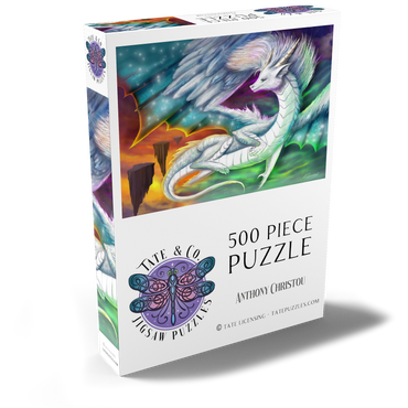 Darstellung des Puzzle Motivs Furry Cute dragon - Anthony Christou 500 Puzzle Schachtel Ansicht2