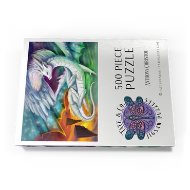 Darstellung des Puzzle Motivs Furry Cute dragon - Anthony Christou 500 Puzzle Schachtel Ansicht3