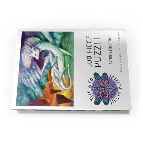 Darstellung des Puzzle Motivs Flauschiger süßer Drache - Anthony Christou Furry Cute dragon - Anthony Christou 500 Puzzle Schachtel Ansicht3