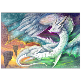 Darstellung des Puzzle-Motivs Flauschiger süßer Drache - Anthony Christou – Puzzleteile: 500
