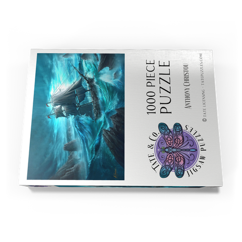 Darstellung des Puzzle Motivs Gefährliche See Piratenschiff - Anthony Christou Dangerous Seas Pirate Ship - Anthony Christou 1000 Puzzle Schachtel Ansicht3