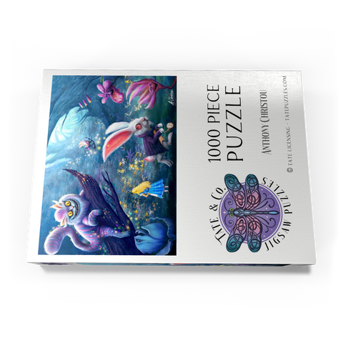 Darstellung des Puzzle Motivs Alice im Wunderland & Cheshire-Katze - Anthony Christou Alice in Wonderland & Cheshire Cat - Anthony Christou 1000 Puzzle Schachtel Ansicht3