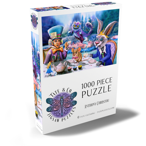 Darstellung des Puzzle Motivs Alice im Wunderland-Teeparty - Anthony Christou Alice in Wonderland Tea Party - Anthony Christou 1000 Puzzle Schachtel Ansicht2