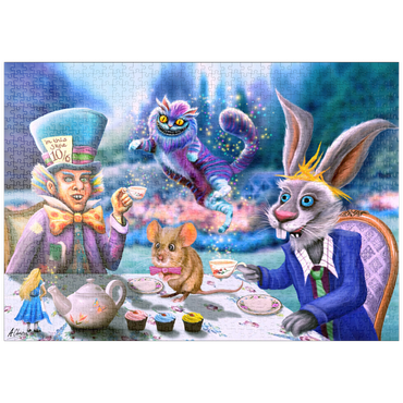 Darstellung des Puzzle Motivs puzzleplate Alice in Wonderland Tea Party - Anthony Christou 1000 Puzzle