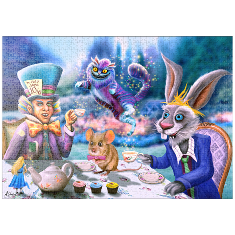 Darstellung des Puzzle Motivs Alice im Wunderland-Teeparty - Anthony Christou puzzleplate Alice in Wonderland Tea Party - Anthony Christou 1000 Puzzle