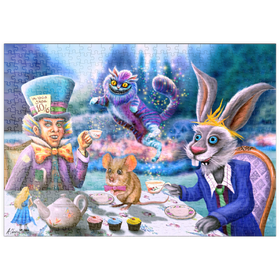 Darstellung des Puzzle-Motivs Alice im Wunderland-Teeparty - Anthony Christou – Puzzleteile: 500