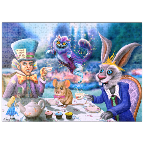 Darstellung des Puzzle Motivs Alice im Wunderland-Teeparty - Anthony Christou puzzleplate Alice in Wonderland Tea Party - Anthony Christou 500 Puzzle