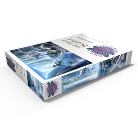 Darstellung des Puzzle Motivs Wasserfall-Drachen  -Anthony Christou - Puzzleteile: 500