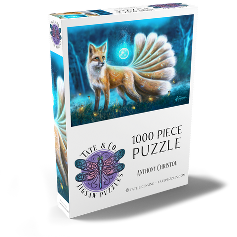 Darstellung des Puzzle Motivs Kitsune Japanischer Fuchs - Anthony Christou Kitsune Japanese fox -Anthony Christou 1000 Puzzle Schachtel Ansicht2