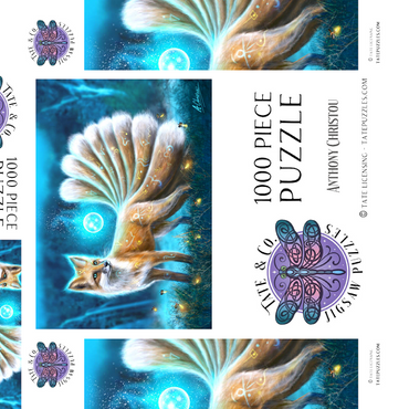 Darstellung des Puzzle Motivs Kitsune Japanese fox -Anthony Christou 1000 Puzzle Schachtel 3D Modell