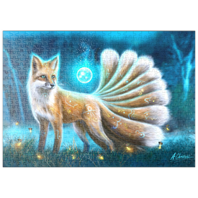 Darstellung des Puzzle Motivs Kitsune Japanischer Fuchs - Anthony Christou - Puzzleteile: 500