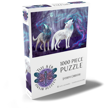 Darstellung des Puzzle Motivs Magical Wolf Howl - Anthony Christou 1000 Puzzle Schachtel Ansicht2