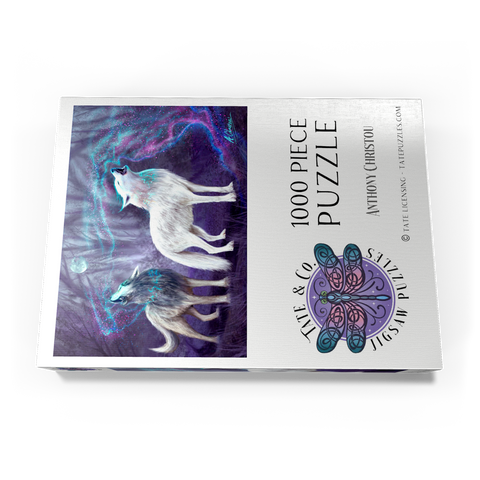 Darstellung des Puzzle Motivs Magischer Wolfsgeheul - Anthony Christou Magical Wolf Howl - Anthony Christou 1000 Puzzle Schachtel Ansicht3