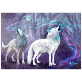 Darstellung des Puzzle-Motivs Magischer Wolfsgeheul - Anthony Christou – Puzzleteile: 1000