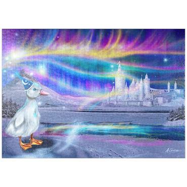 Darstellung des Puzzle Motivs puzzleplate Quacker Jack's Duck Aurora -Anthony Christou 1000 Puzzle