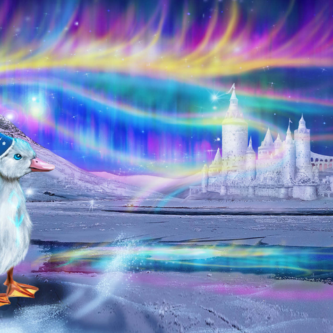 Darstellung des Puzzle Motivs Quacker Jack's Duck Aurora - Anthony Christou Quacker Jack's Duck Aurora -Anthony Christou 1000 Puzzle 3D Modell