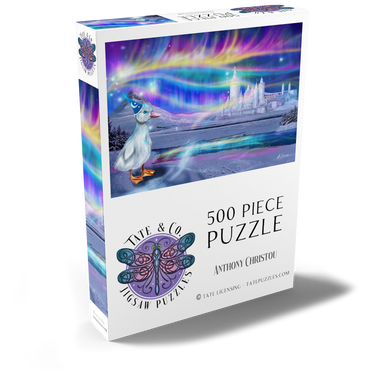 Darstellung des Puzzle Motivs Quacker Jack's Duck Aurora -Anthony Christou 500 Puzzle Schachtel Ansicht2