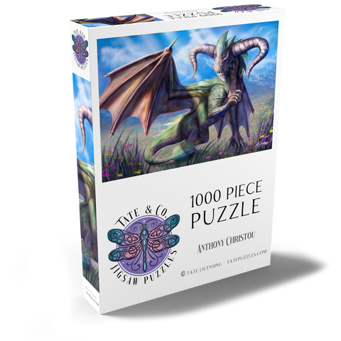 Darstellung des Puzzle Motivs Stier-Drachen-Tierkreiszeichen - Anthony Christou Taurus Dragon Zodiac - Anthony Christou 1000 Puzzle Schachtel Ansicht2