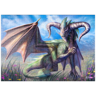 Darstellung des Puzzle Motivs puzzleplate Taurus Dragon Zodiac - Anthony Christou 1000 Puzzle