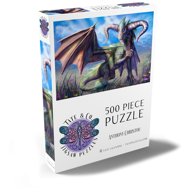 Darstellung des Puzzle Motivs Taurus Dragon Zodiac - Anthony Christou 500 Puzzle Schachtel Ansicht2
