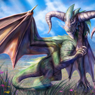 Darstellung des Puzzle Motivs Taurus Dragon Zodiac - Anthony Christou 500 Puzzle 3D Modell