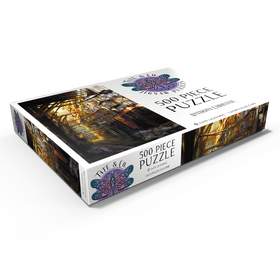 Darstellung des Puzzle Motivs Kowloon-China Cyberpunk-Landschaft- Anthony Christou - Puzzleteile: 500