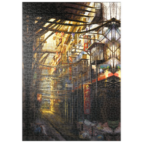 Darstellung des Puzzle Motivs Kowloon-China Cyberpunk-Landschaft- Anthony Christou - Puzzleteile: 500
