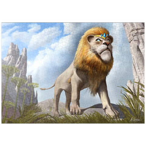 Darstellung des Puzzle Motivs Löwenstolz - Anthony Christou puzzleplate Lions Pride - Anthony Christou 1000 Puzzle