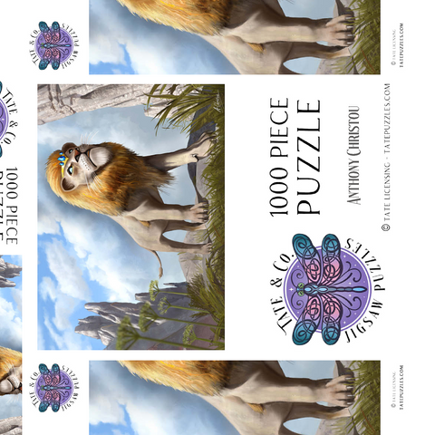 Darstellung des Puzzle Motivs Löwenstolz - Anthony Christou Lions Pride - Anthony Christou 1000 Puzzle Schachtel 3D Modell