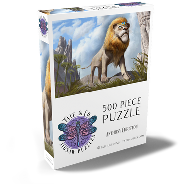 Darstellung des Puzzle Motivs Lions Pride - Anthony Christou 500 Puzzle Schachtel Ansicht2