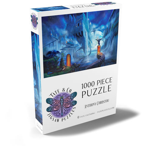 Darstellung des Puzzle Motivs Ozean-Traumlandschaft Nerostrios Landschaft - Anthony Christou Ocean Dreamscape Nerostrios Landscape -Anthony Christou 1000 Puzzle Schachtel Ansicht2