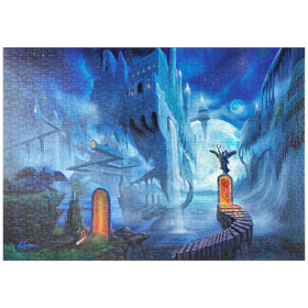 Darstellung des Puzzle-Motivs Ozean-Traumlandschaft Nerostrios Landschaft - Anthony Christou – Puzzleteile: 1000